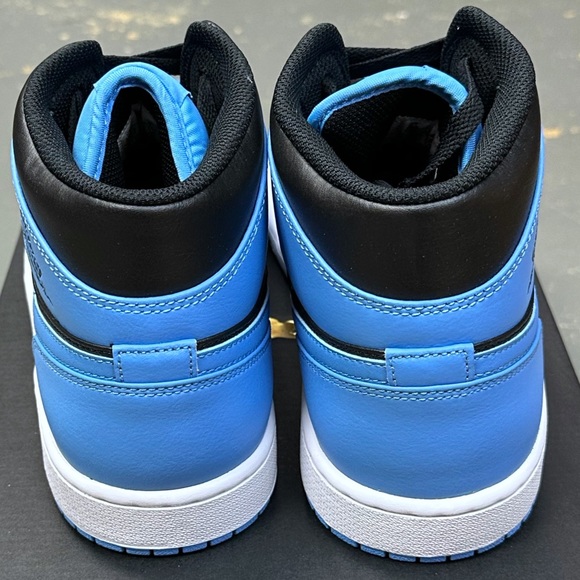 Nike Air Jordan 1 Mid University Blue Black DQ8426-401 10.5 Carolina Tarheels - Picture 6 of 11